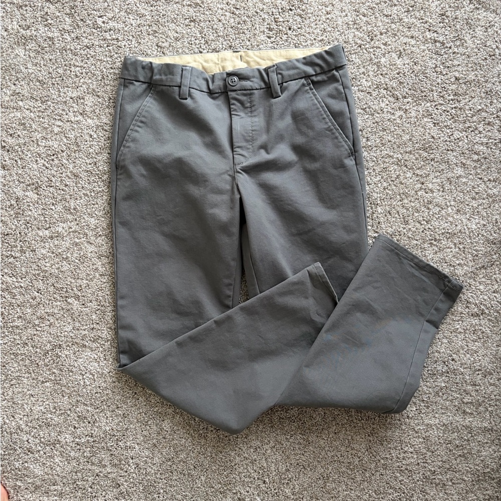Gap kids husky 16 slim fit style khakis, gray